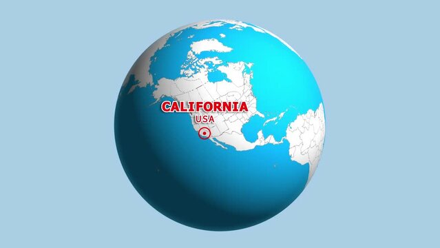 USA CALIFORNIA ZOOM IN FROM SPACE