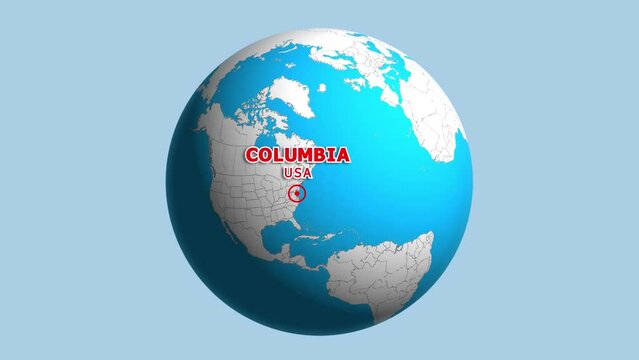 USA COLUMBIA ZOOM IN FROM SPACE