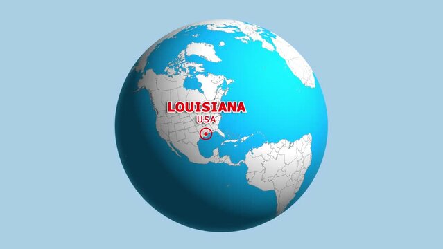 USA LOUISIANA ZOOM IN FROM SPACE