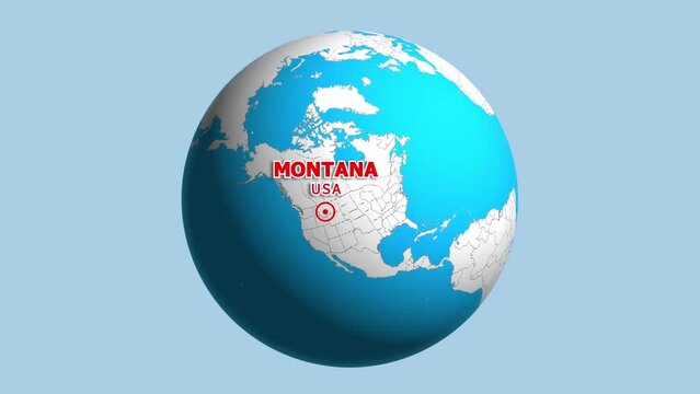 USA MONTANA ZOOM IN FROM SPACE