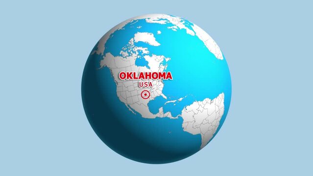 USA OKLAHOMA ZOOM IN FROM SPACE