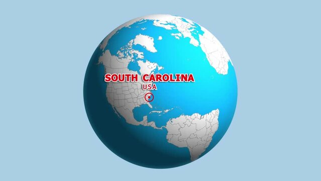 USA SOUTH CAROLINA ZOOM IN FROM SPACE