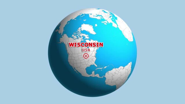 USA WISCONSIN ZOOM IN FROM SPACE