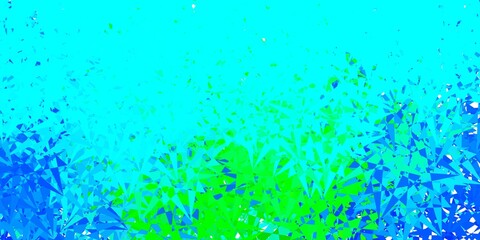 Fototapeta na wymiar Light blue, green vector background with triangles.