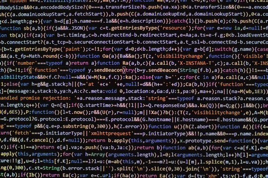 Code background. Web programming with Javascript