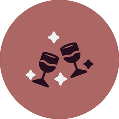 Champagne Glasses Icon