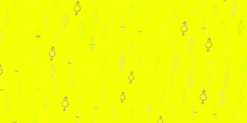 Dark Gray vector texture with women rights symbols.