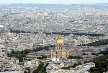 Obraz premium Aerial View of Paris, France.Beautiful aerial cityscape of Paris, France seen from Montparnasse skyscraper.