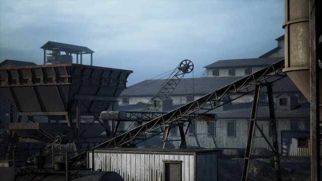 Old abandoned Welsh Coal Mine Pit Gear