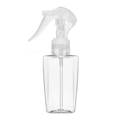 Cosmetic bottles with dispenser or sprayer isolated on white background. Bottle for ketchup, mustard, sauce. Antimicrobial liquid gel. Hand hygiene. Liquid soap. Cleaning agent.