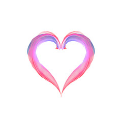 Abstract heart, transparent, bright and airy.