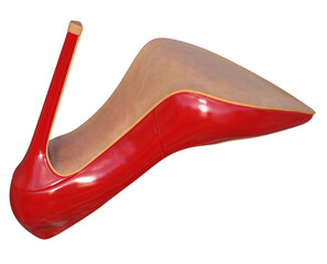 red high heel shoes