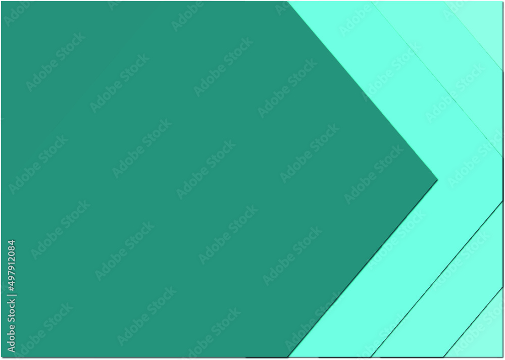 Poster abstract green arrow with overlapping background. design for your presentation.