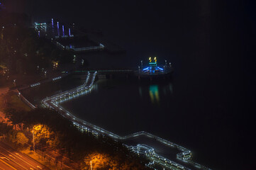 Yangtze River Zhenjiang China night view