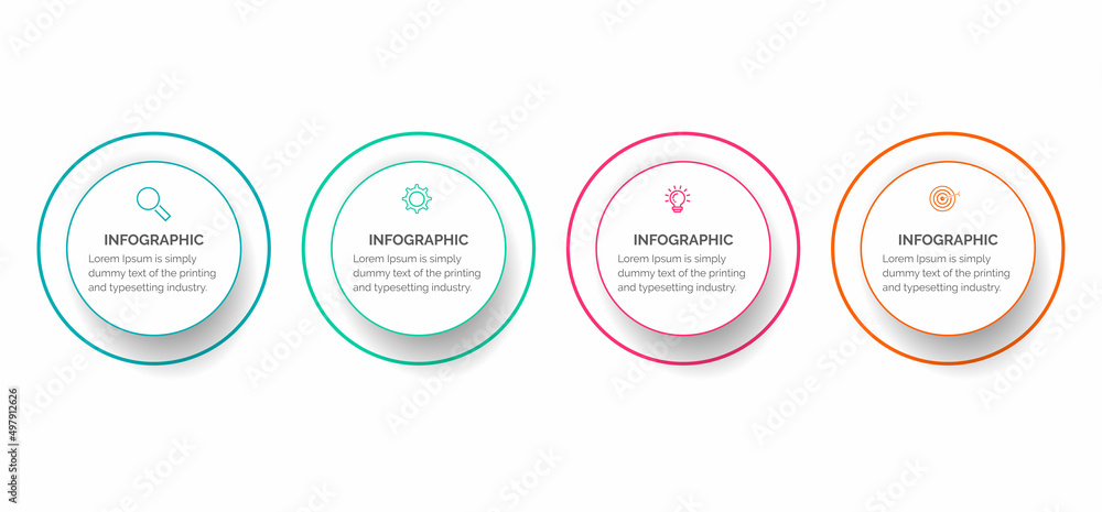 Aufkleber business data visualization. process chart. abstract elements of graph, diagram with 6 steps, option