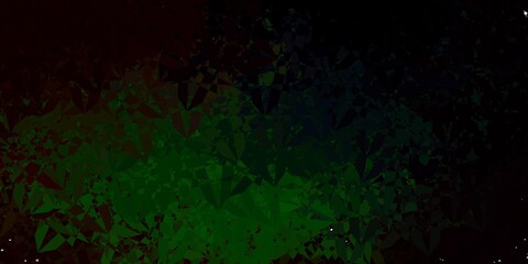 Dark Green vector layout with triangle forms.