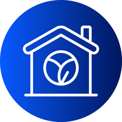 eco house gradient icon