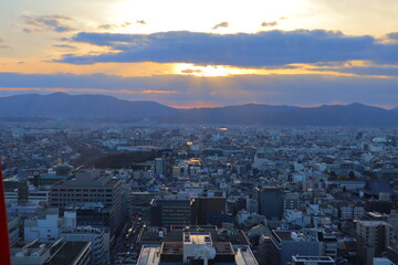 view of the city kyoto japan