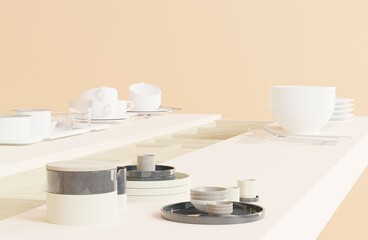 Interior images for real estate ads, blogs and websites 3d render illustration