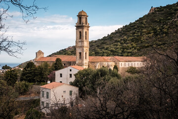 Fototapeta na wymiar The Couvent de Corbara, the ancient convent outside the village of Corbara in the Balagne region of Corsica