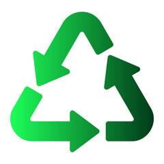 recycle symbol gradient icon