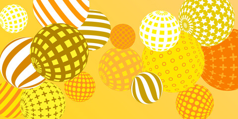 Retro 3d illustration abstract balls, great design for any purposes.
