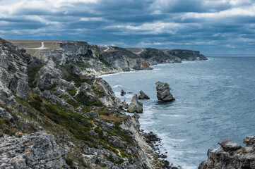 Fototapeta na wymiar Seashore, Tarhankut, Dzhangul. Crimea, Russia