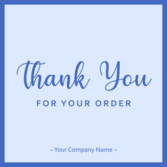 Thank you for your order for your greetings vector template