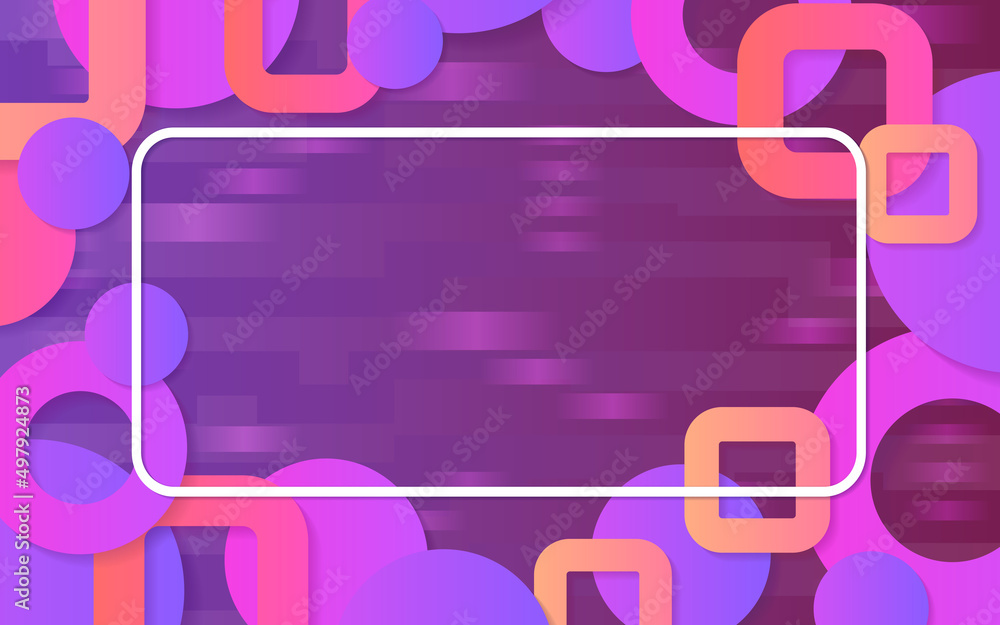 Poster abstract background with white frame. copy space for paragraph and heady, empty, blank space for you