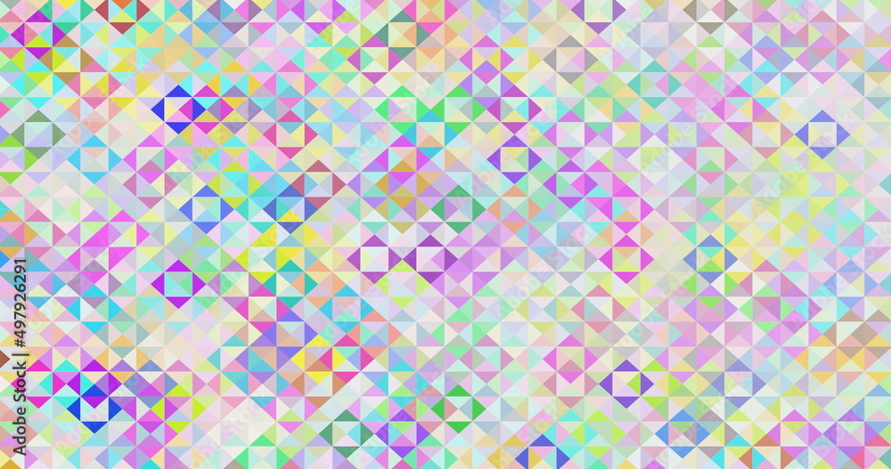 Poster mosaic abstract background pattern of geometric shapes rainbow color