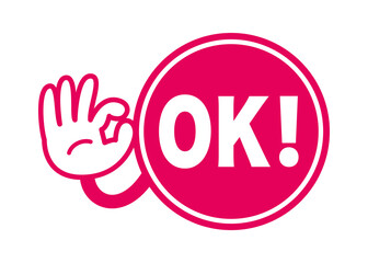 OKサインのPOPアイコン