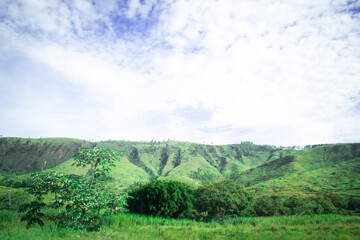 landscape with montain and sky
