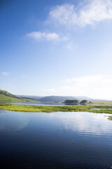 Fototapeta premium landscape of a dam in brazil located in the state of são paulo