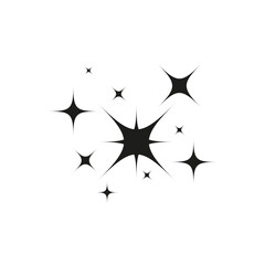 The icon of the stars. Simple flat vector illustration on a white background