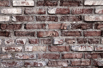 Fototapety  Old red brick wall background and grunge texture