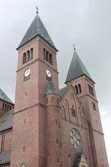 Obraz premium Blick auf die St Nikolauskirche in Rhede.