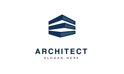 Architect logo template design, icon illustration 