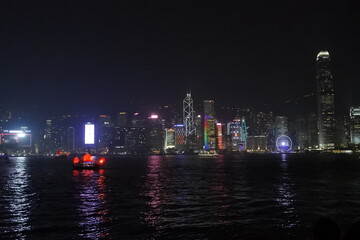 香港　ビクトリアハーバー　夜景