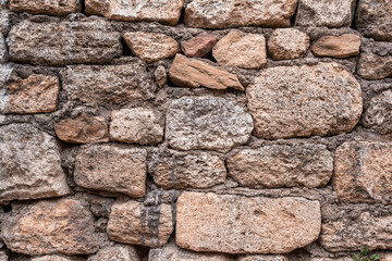 Texture of a stone wall. Old castle stone wall texture background. Stone wall as a background or texture. Part of a stone wall, for background or texture