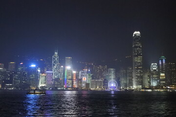 香港　ビクトリアハーバー　夜景