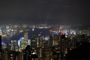 Fototapeta na wymiar 香港　夜景　ビクトリアピーク