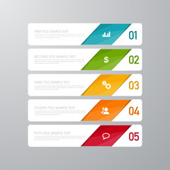 Business infographic template the concept is circle option step with full color icon can be used for diagram infograph chart business presentation or web , Vector design element illustration