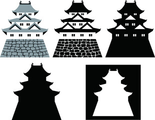 日本の城　三重三階の天守・櫓 © ROKUDANDA