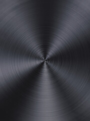 Abstract Dark Grey Black metallic steel background in portrait. vinyl record circle texture.