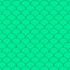 Turquoise mermaid scale seamless pattern. Fish scale textured background. Abstract design. For wallpaper, textile, wrapping paper.