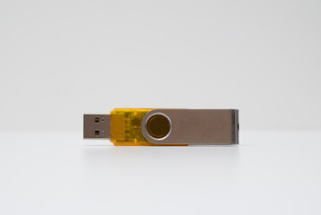 USB flash memory isolated on a white background. Clipping path included.