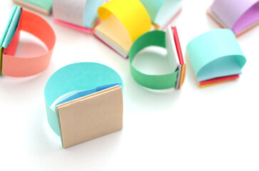 ring origami in white background