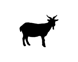 Livestock Goat Farm Silhouette Nature Symbol Logo Vector