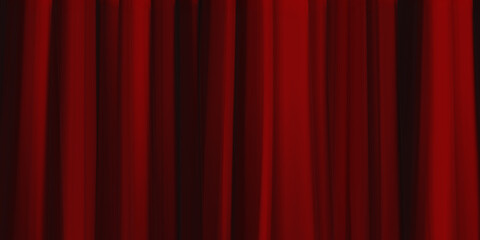 背景に使える油彩風の手描き素材_舞台幕のような深紅と黒