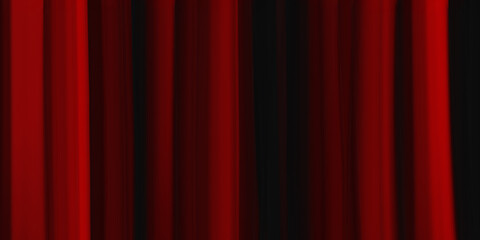 背景に使える油彩風の手描き素材_舞台幕のような深紅と黒